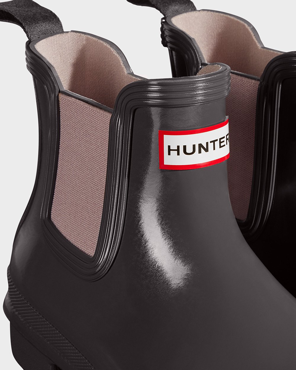 Women Hunter Original Gloss | Chelsea Boots Grey/Purple | NZ-10726-PLIZ